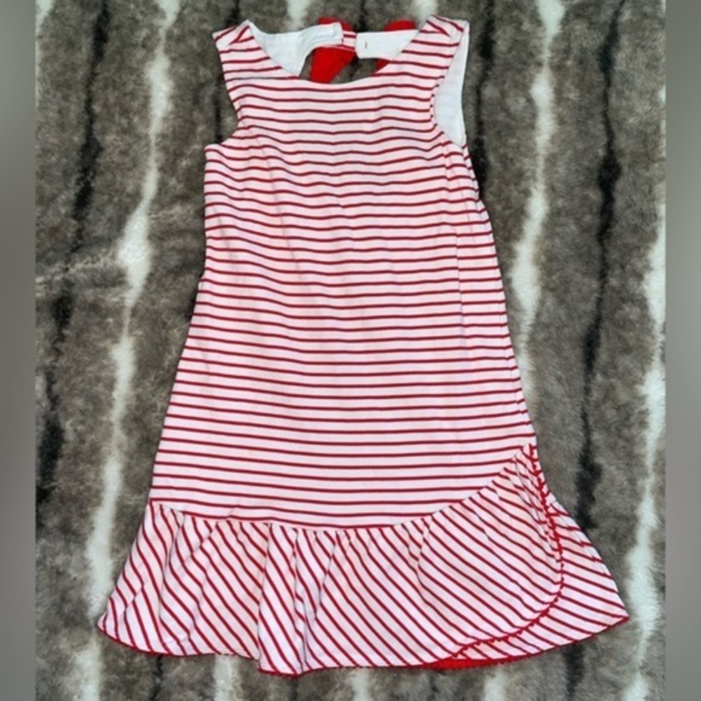 Red & white striped dress